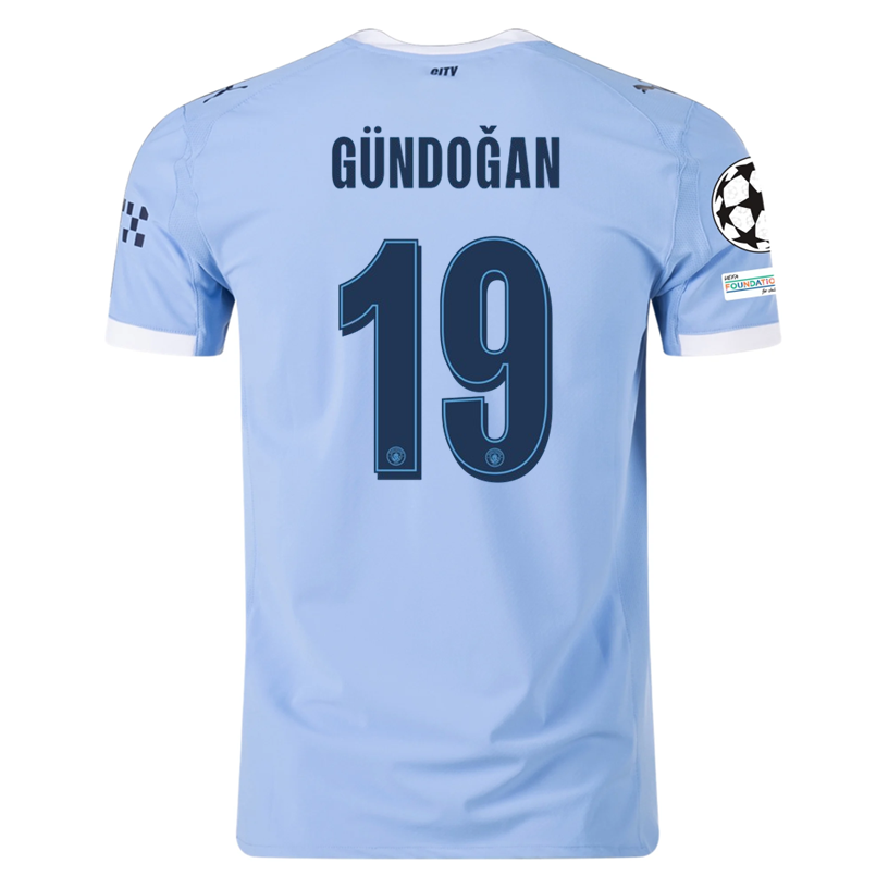 Manchester City Blue/White) 2025-2026 UCL Home Jersey – Authentic Shirt