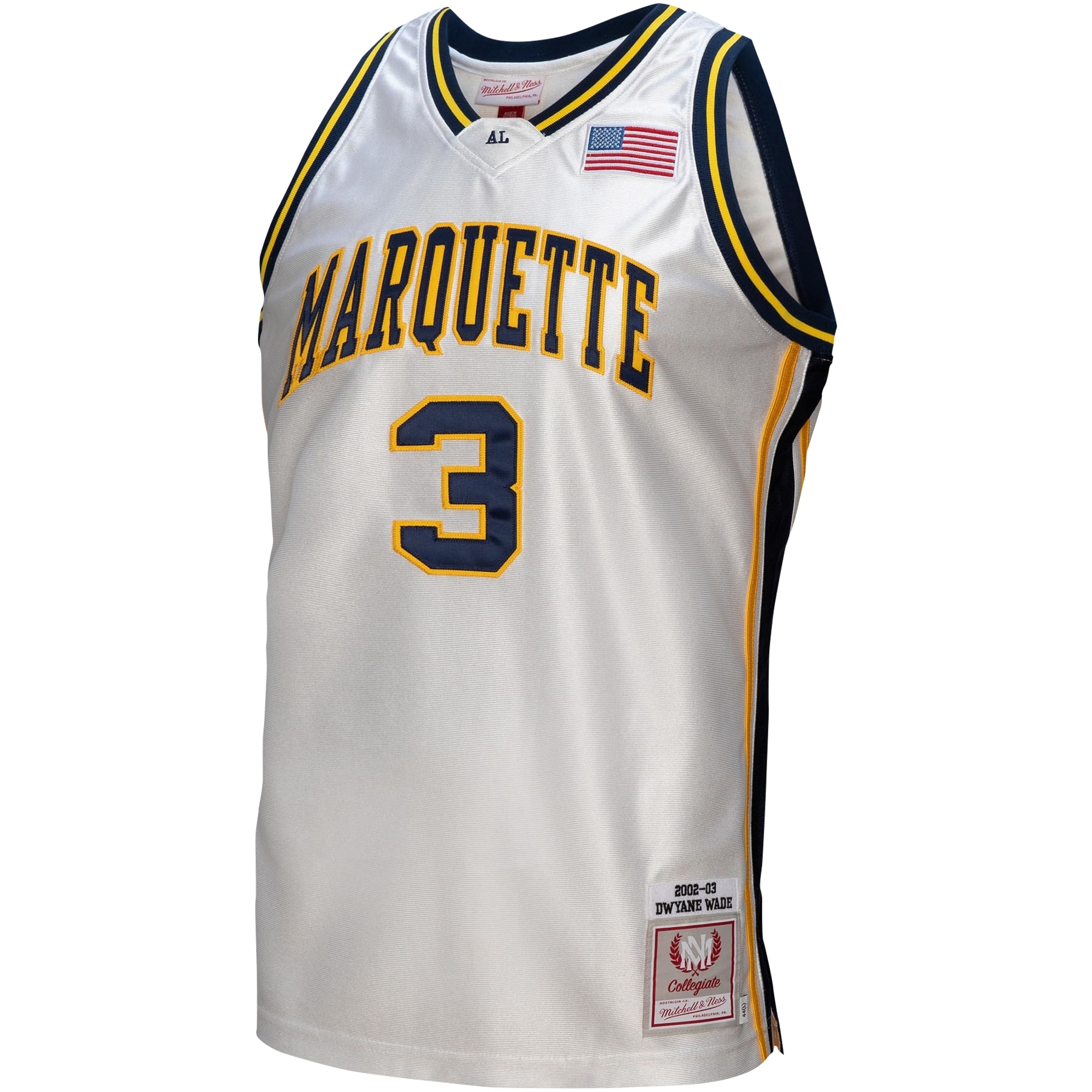 [DDG] Dwyane Wade Marquette Golden Eagles College Vault 2002/03 Authentic Jersey - White