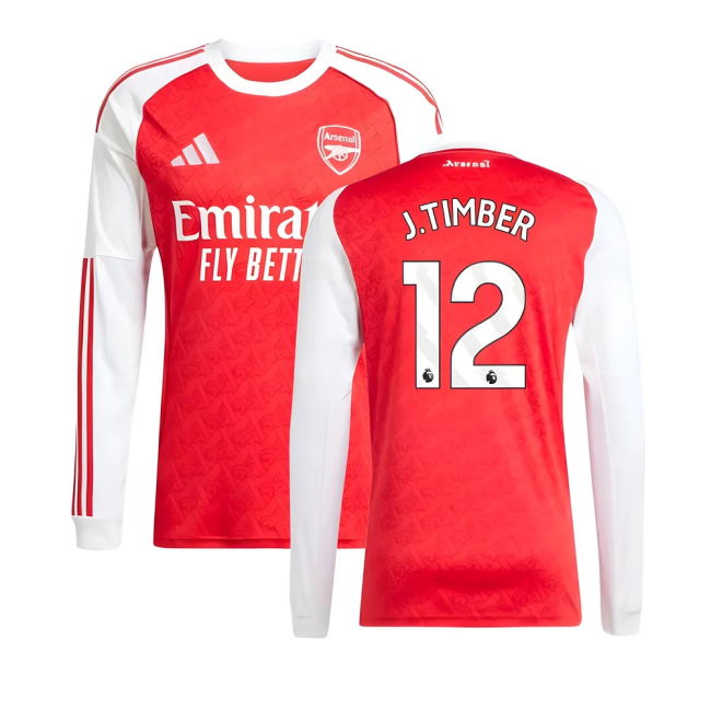 Pro Series Arsenal Arsenal Long Sleeve Home Shirt J Timber #12 New...