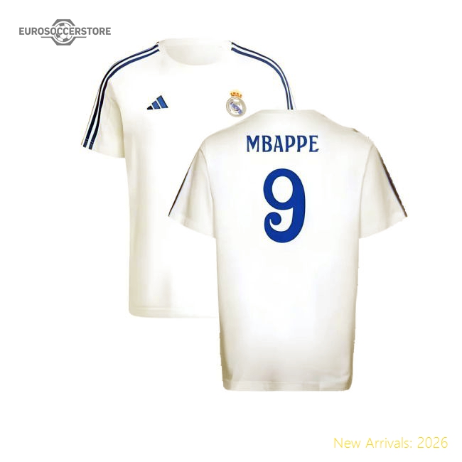 Genuine 2024-2025 Real Madrid Dna Tee (White) (Mbappe 9)