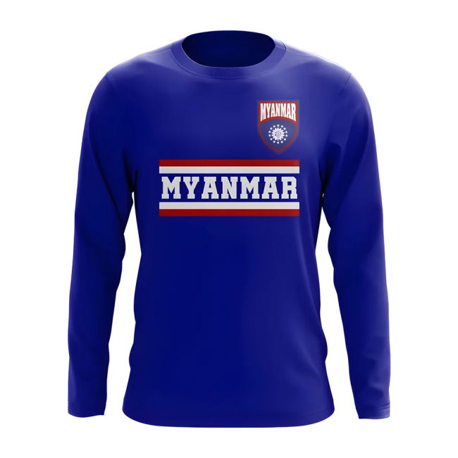 Elite Myanmar Core Football Country Long Sleeve T-Shirt (Royal)
