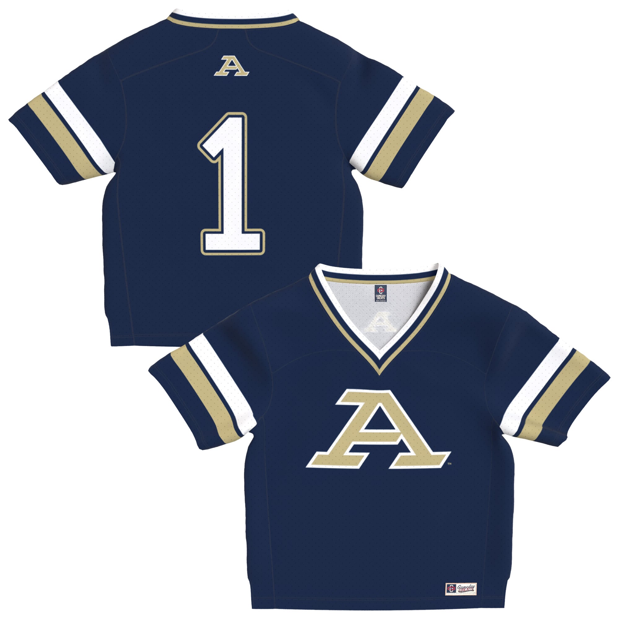 Toddler Navy Akron Zips Lightweight Collegiate Football Fashion Jersey