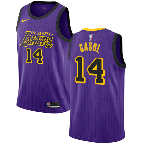 Official Lakers NBA Swingman Jersey #14 Marc Gasol 2018 City - Purple