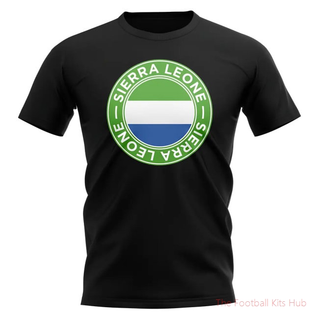 Sierra Leone Football Badge T-Shirt (Black)