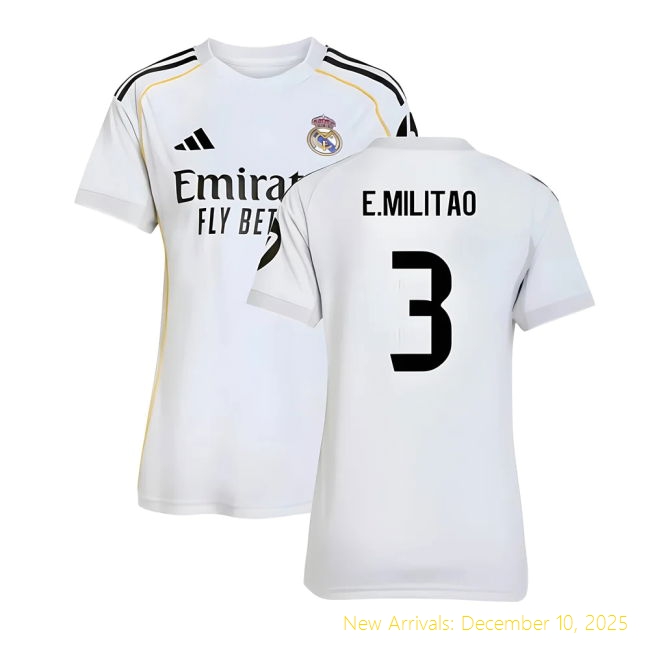 2025-2026 Real Madrid Home Shirt - Elite Game Day (Militao 3) -...