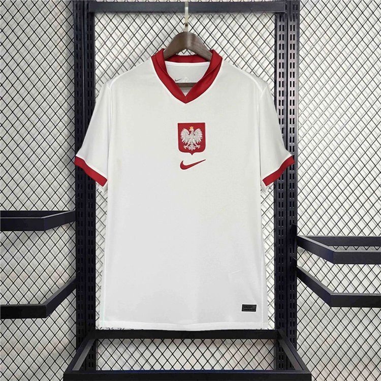 Breathable Poland UEFA Euro 2024 Home Soccer Jersey Football Shirt
