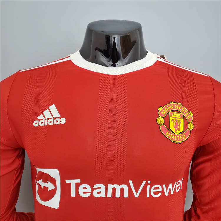 Official Man Utd Manchester United 21-22 Home Red Soccer Jersey