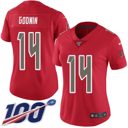 NFL T B Buccaneers #14 Chris Godwin Red Limited Jersey -v10