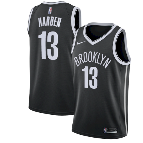 Black BKN James Harden #13 Nike Performance Jersey NBA Fan Apparel
