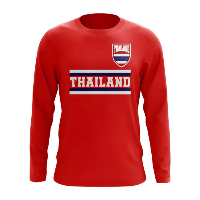 Championship Thailand Core Football Country Long Sleeve T-Shirt (Red)