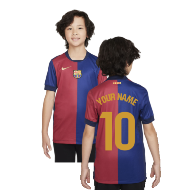 Elite Home Barcelona Jersey Kids (your Name) Moisture-wicking