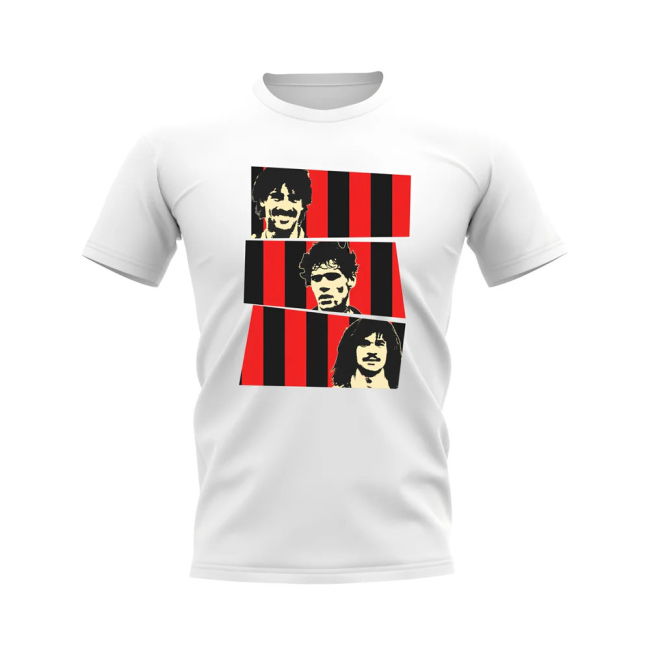 Van Basten Rijkaard Gullit AC Milan Trio official style T-Shirt (Men