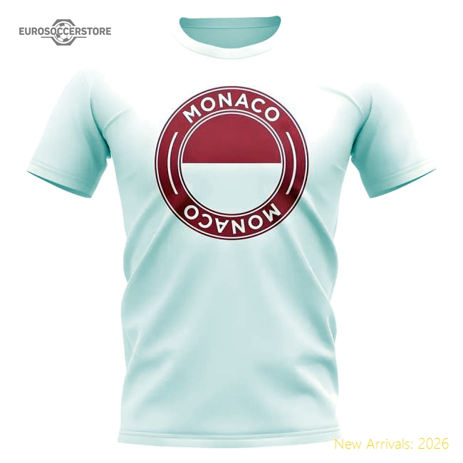 Monaco Football Badge T-Shirt (White) French Football Collection