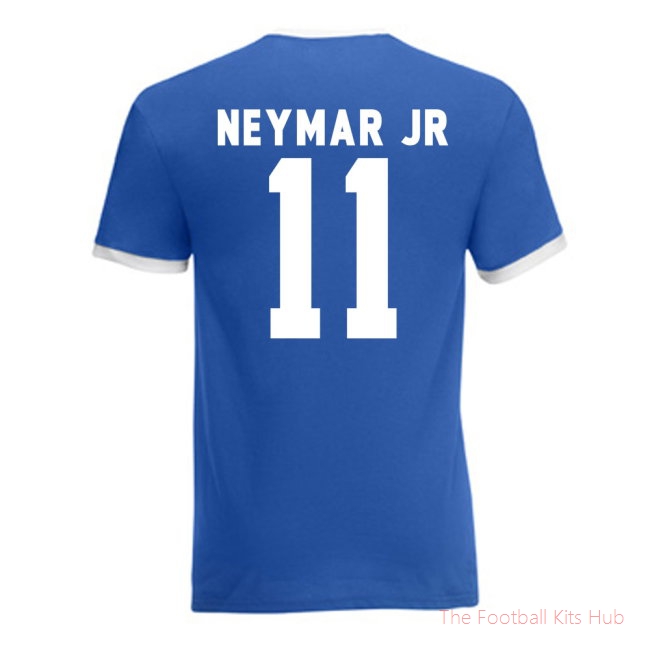 Men Neymar Brazil Ringer Tee (blue)