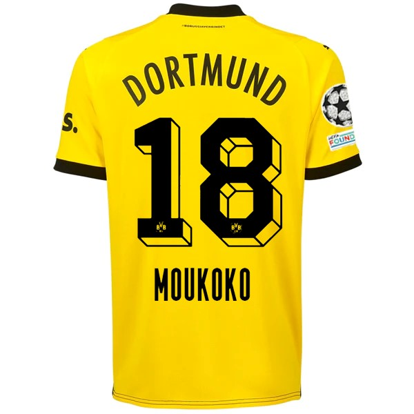 Borussia Dortmund Moukoko 2023-2024 UCL Home Jersey – Authentic Shirt