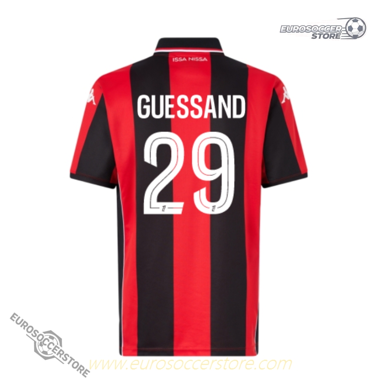 OGC Nice 25-26 Season Home GUESSAND 29 Football Jersey