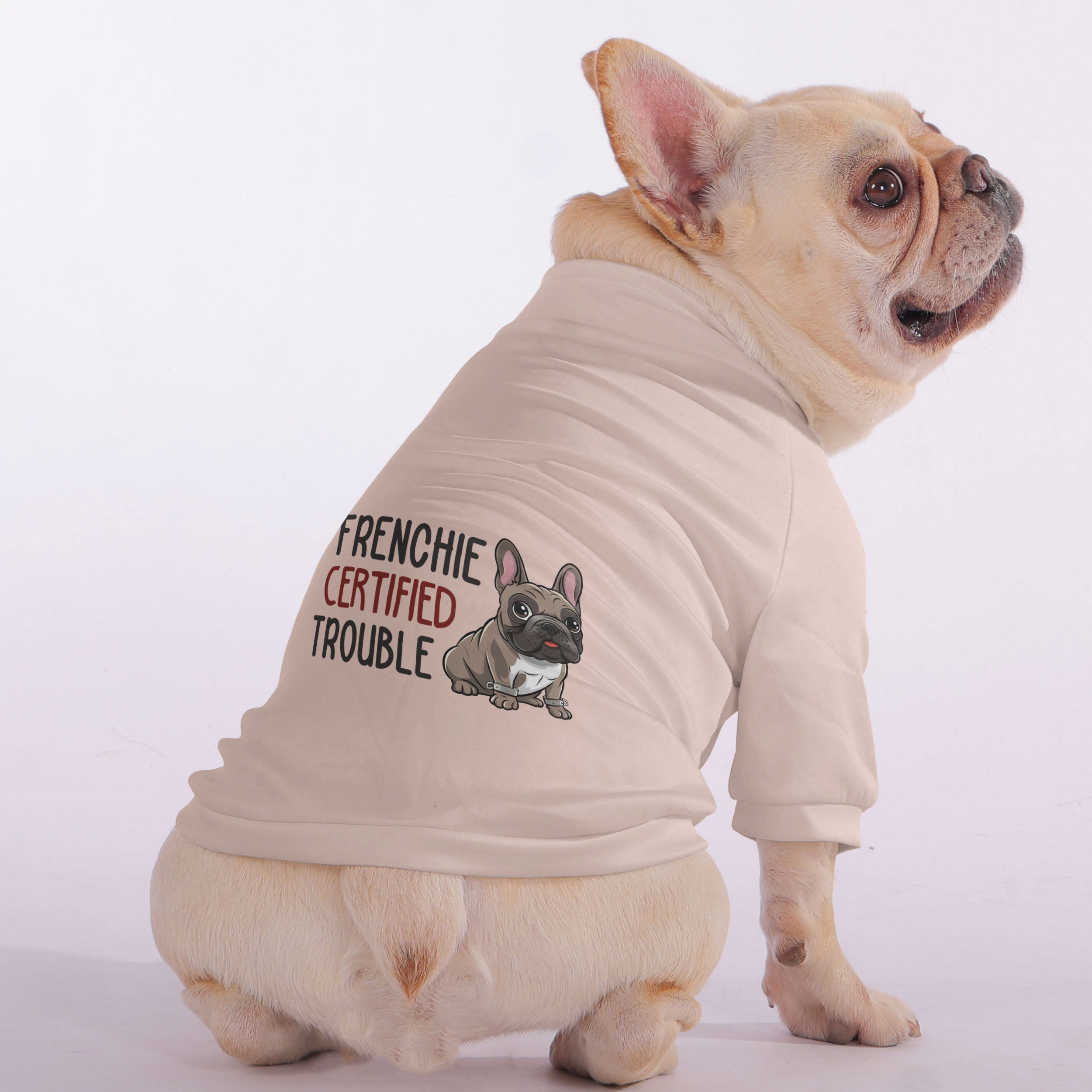 French Bulldog Frenchie Certified Trouble Snuggly Zip Up Sweatshirt