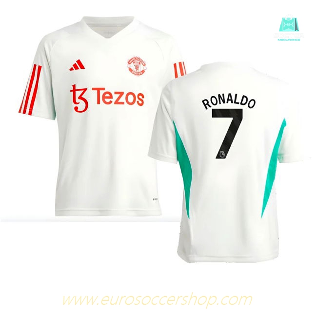 2023-2024 Man Utd Training Jersey (White) - Kids (Ronaldo 7)