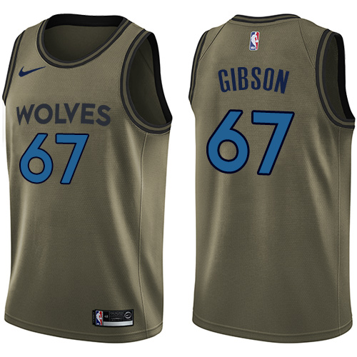 Green Minnesota Timberwolves #67 Nike Replica Jersey Game Day Wear