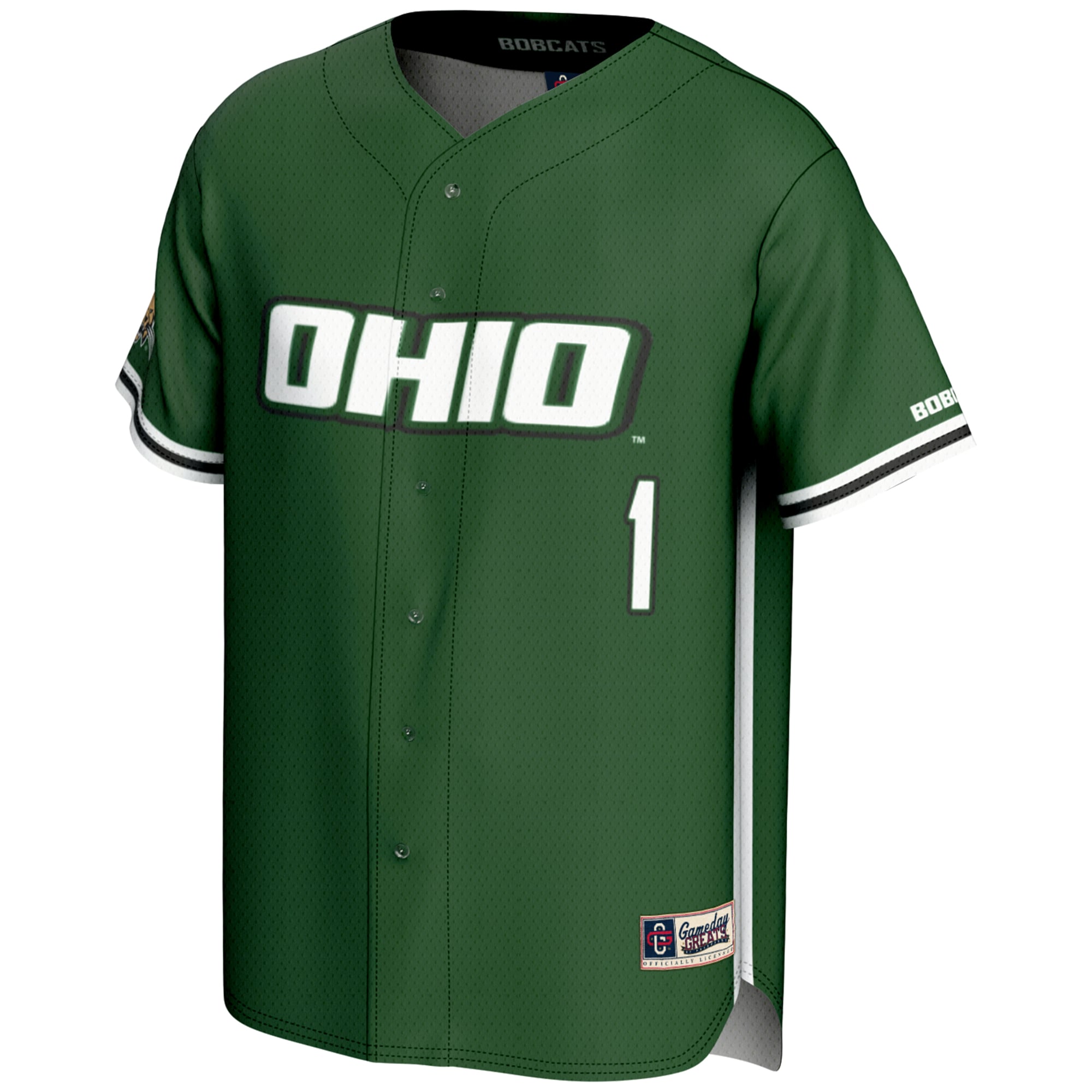 [DDG] Ohio Bobcats GameDay Greats Lightweight Baseball Fashion Jersey - Green