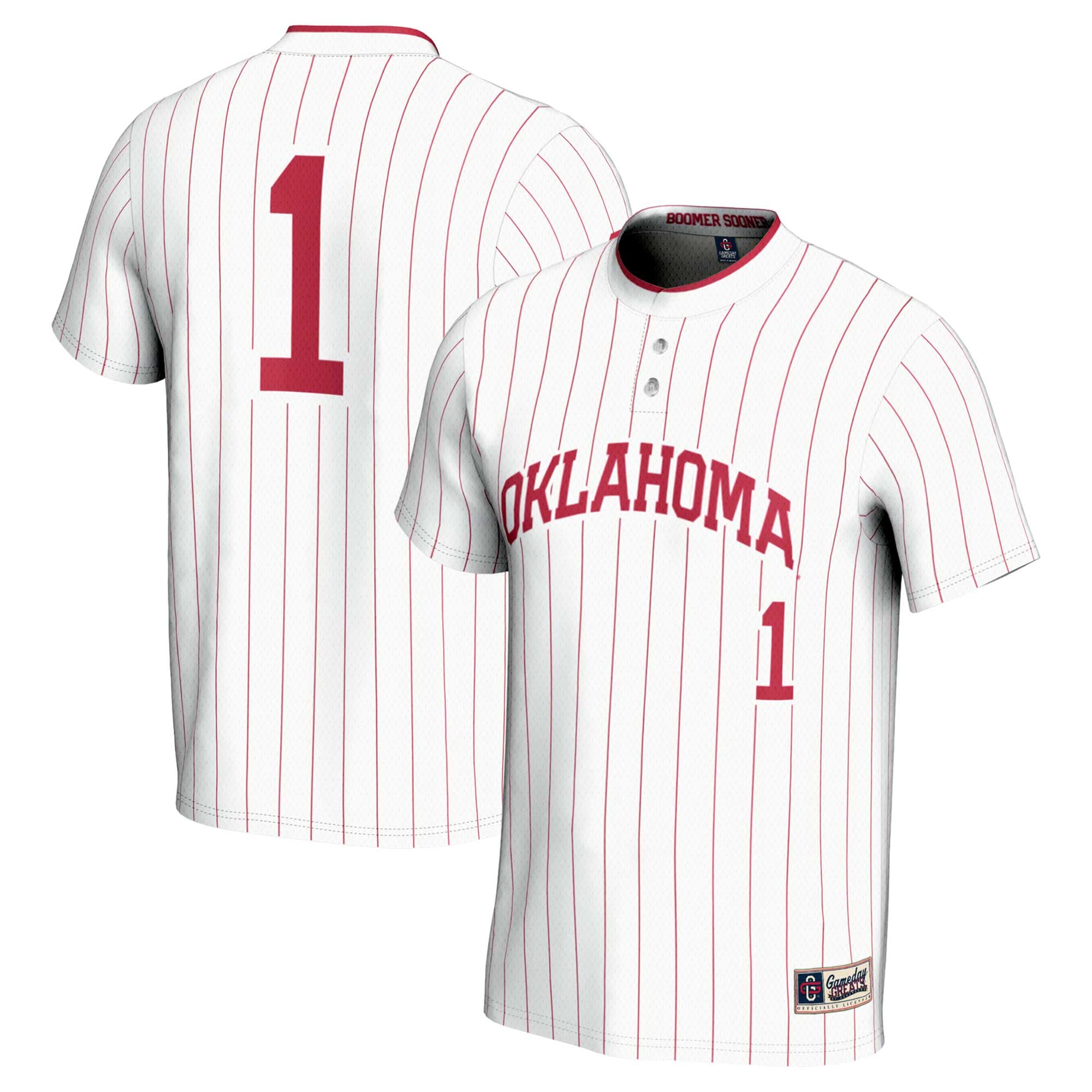 [NJP] Women's Oklahoma Sooners GameDay Greats Lightweight Softball Jersey - White