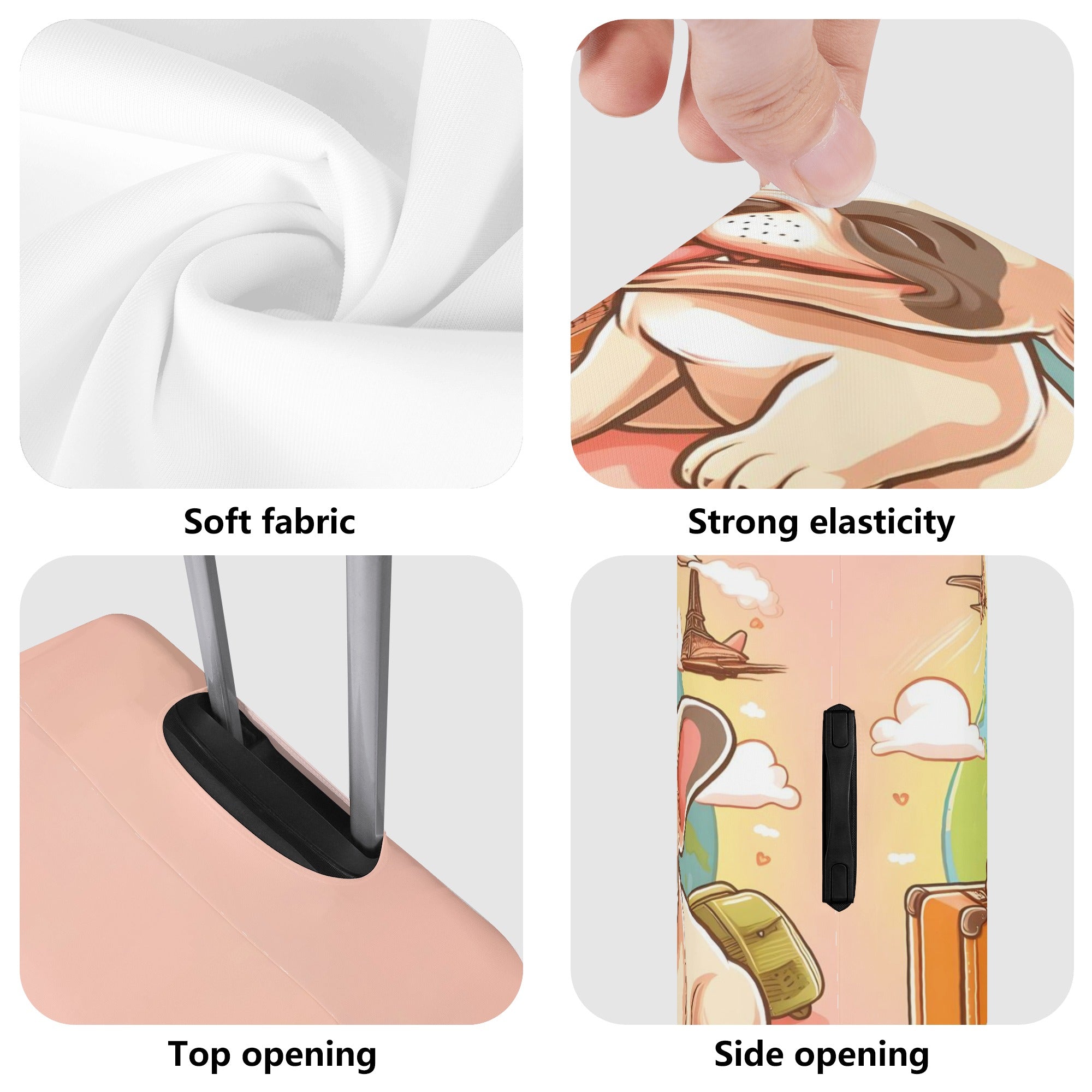 French Bulldog Finn Luggage Cover Useful Frenchie Gear