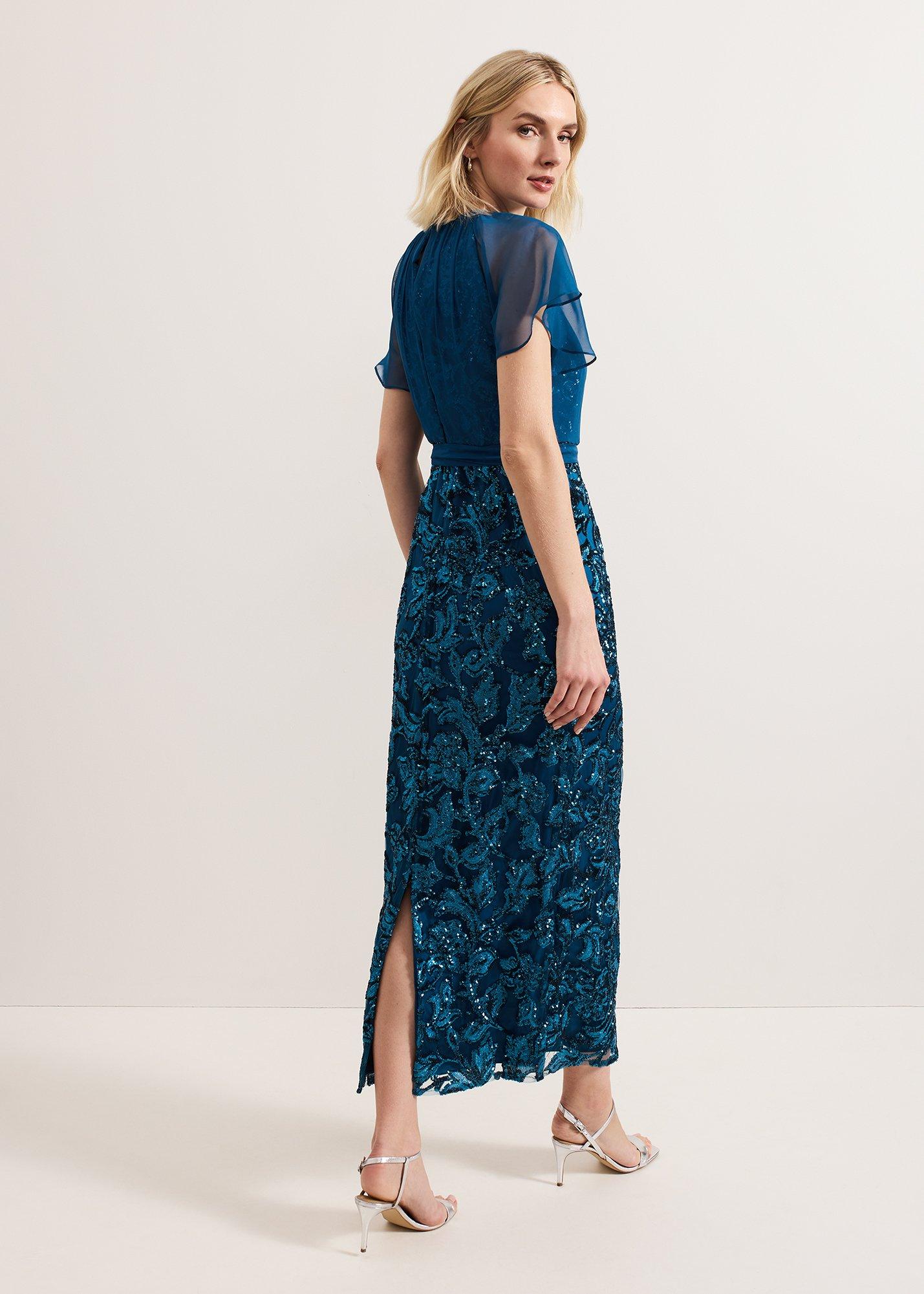 Talia Sequin Overlay Maxi Dress