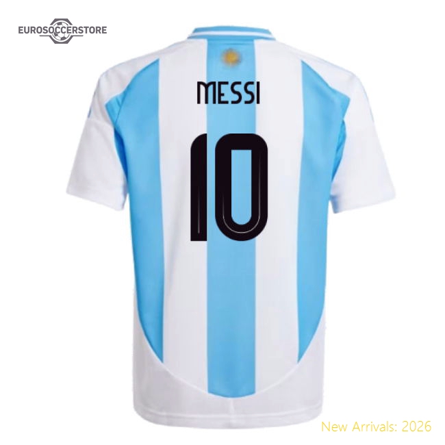 Argentina Children 2024 Home Jersey Shirt Football Fan Game Day Apparel