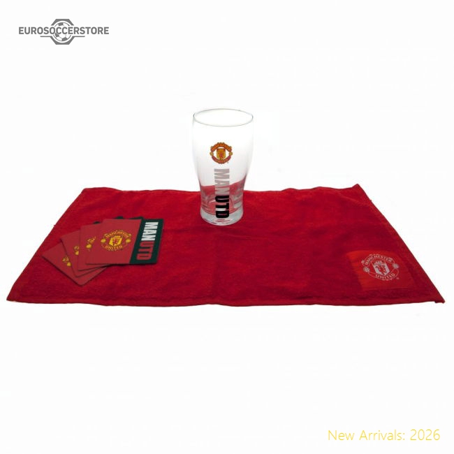 Premium Manchester United Fc Wordmark Mini Bar Set - Premium Quality