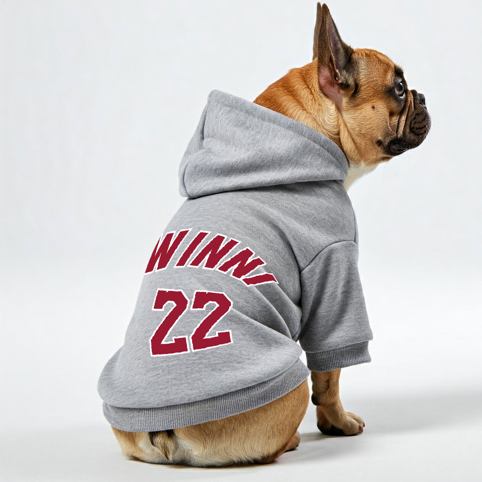 Trendy Personalized French Bulldog Hoodies With Custom Name And Numbe...