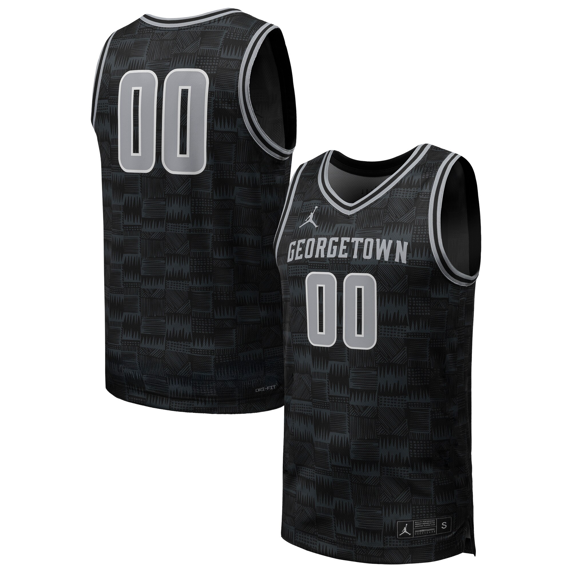 [DDG] Georgetown Hoyas Replica Basketball Jersey - Black