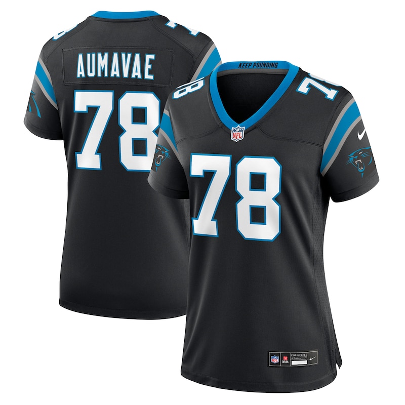 None Popo Aumavae Carolina Panthers NFL Team Authentic Jersey