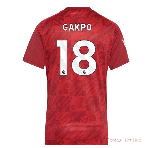 [JED] 2026-2027 Liverpool Pre-Match Warm Up Shirt Active Maroon - Womens Gakpo 18