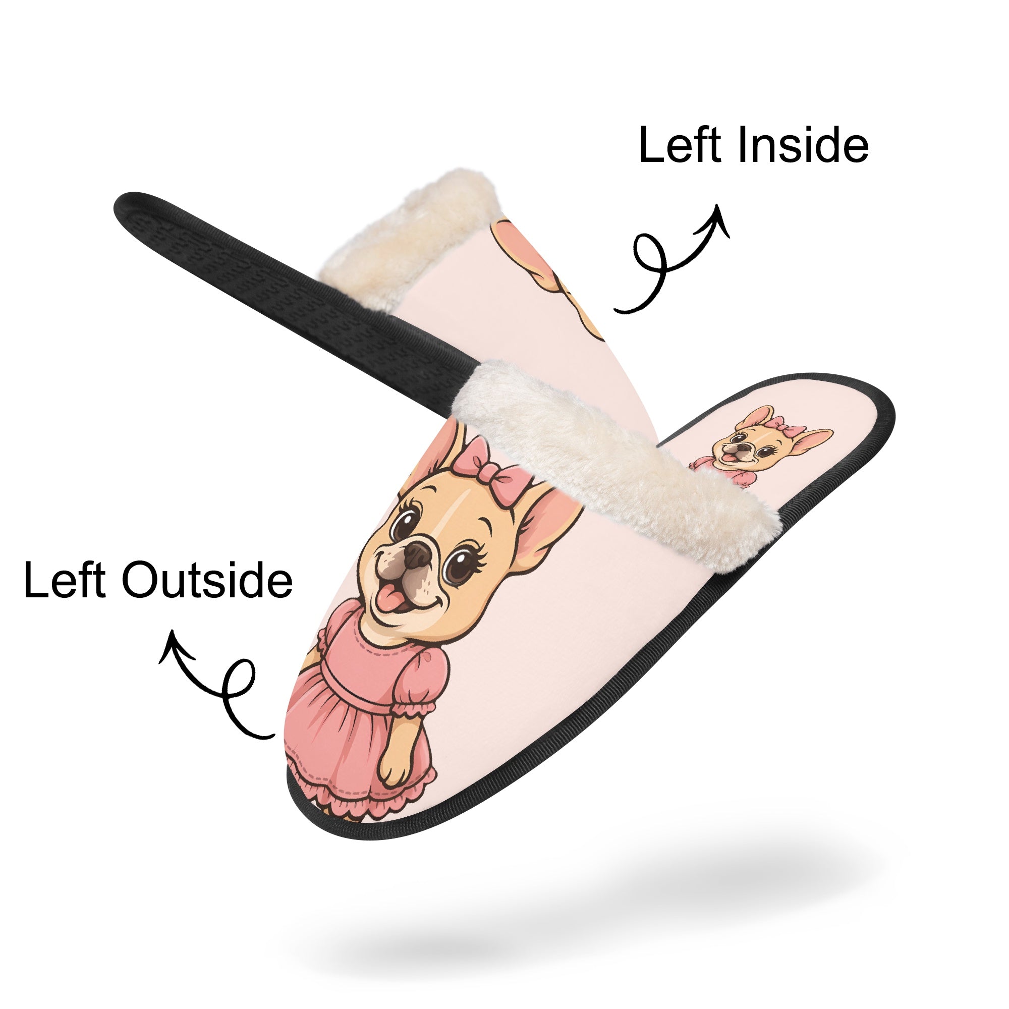 French Bulldog Doyle Cozy Winter Slippers Frenchie Paw Protection