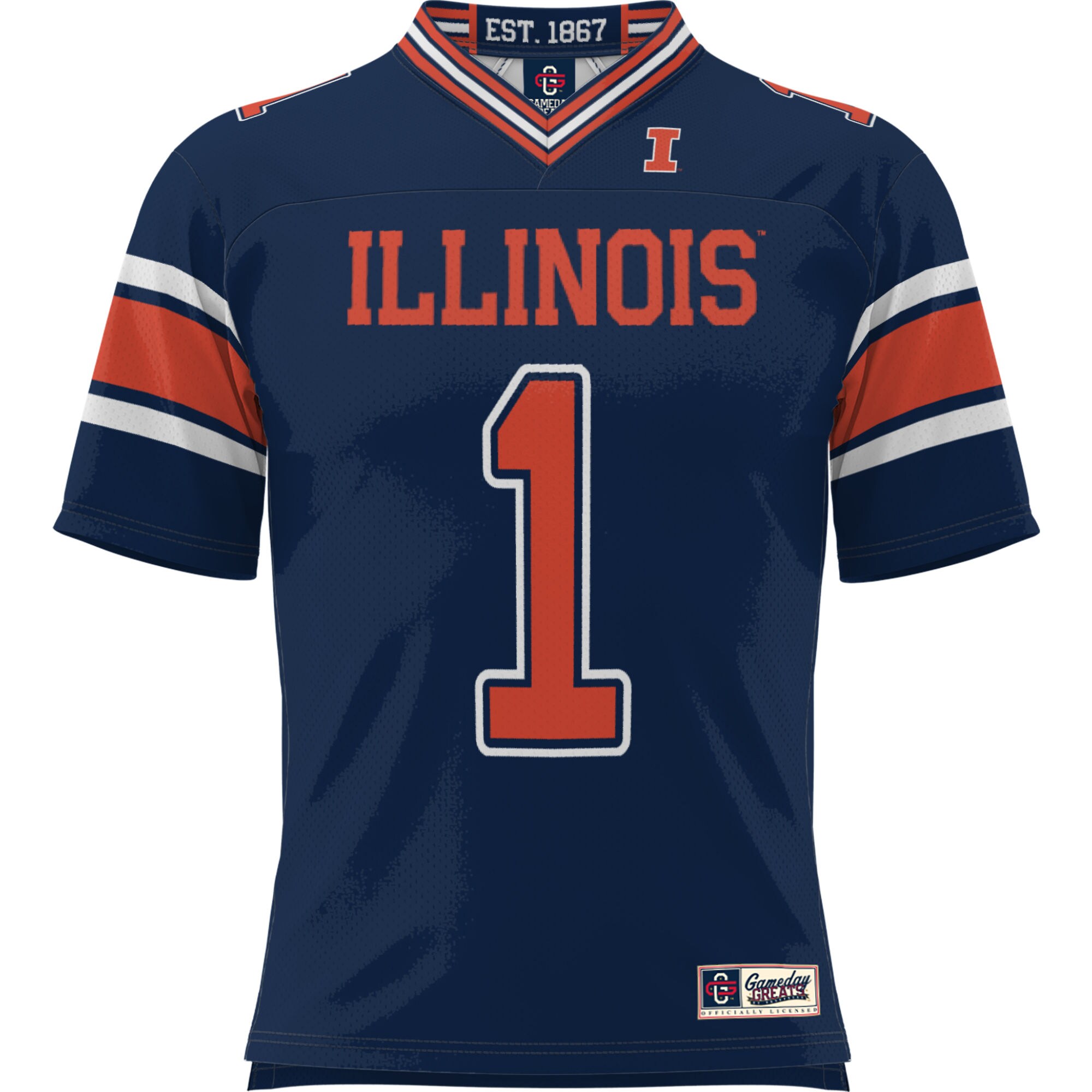 [DDG] Illinois Fighting Illini GameDay Greats Youth Football Jersey - Navy