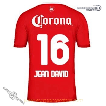 Toluca JEAN DAVID 16 Home Football Jersey for the 23-24 Season