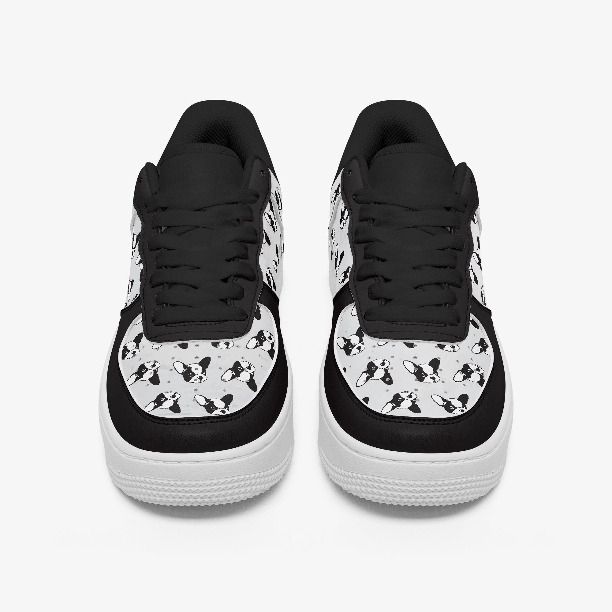 Street-Ready Rain - Low-top Leather Sneakers for French Bulldog Lovers