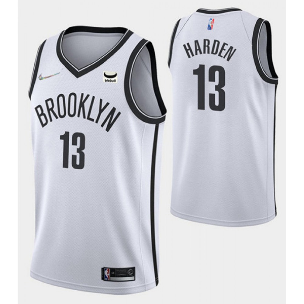 Durable Jersey Brooklyn Nets James Harden13 White - - NBA Collection