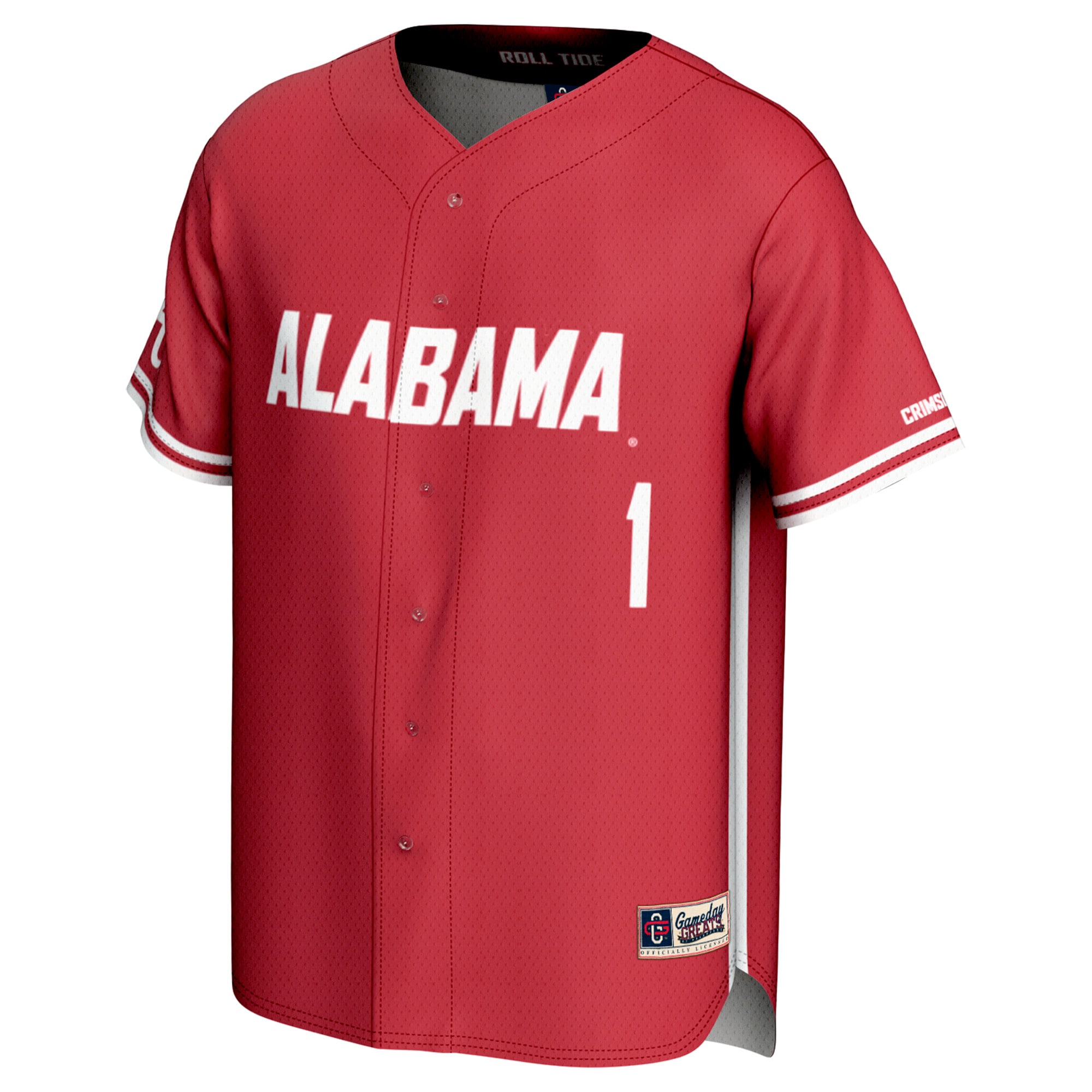 [DDG] Alabama Crimson Tide GameDay Greats Lightweight Baseball Fashion Jersey - Crimson