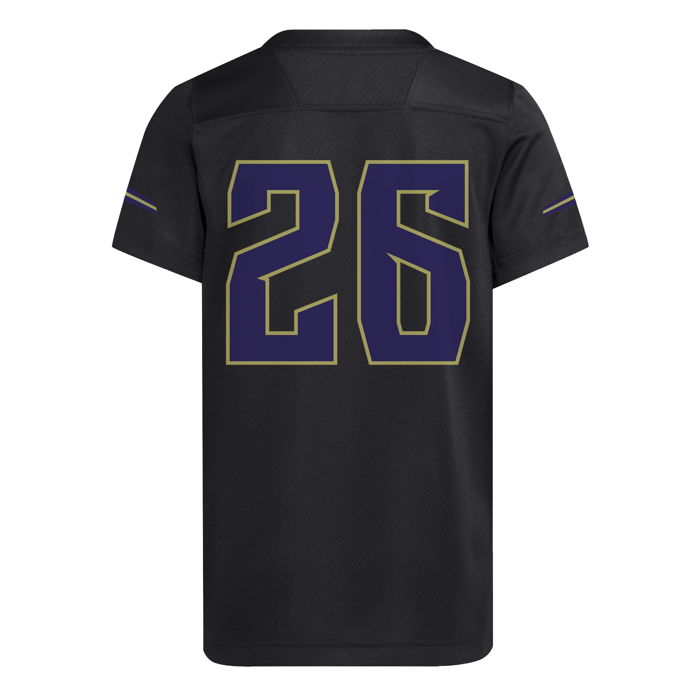 #26 Washington Huskies Youth Dawgs Strategy Football Jersey - Black