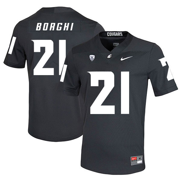 Men's None Black 2024 moisture wicking Max Borghi #21 official Jersey