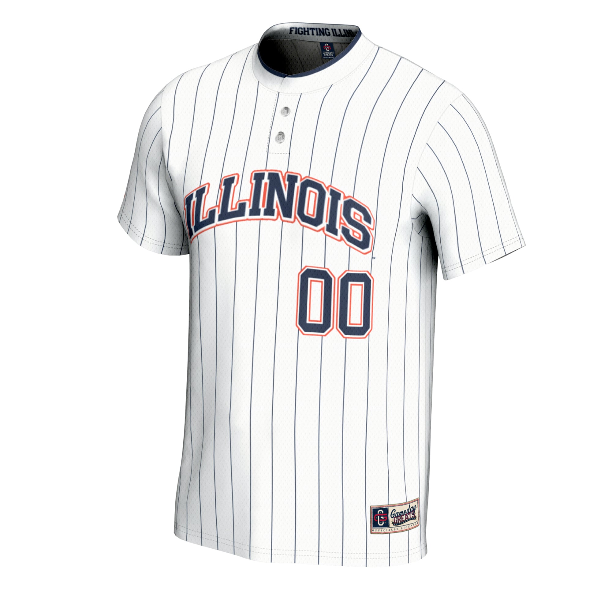 [DDG] Illinois Fighting Illini GameDay Greats Youth NIL Pick-A-Player Lightweight Collegiate Softball Fashion Jersey - White