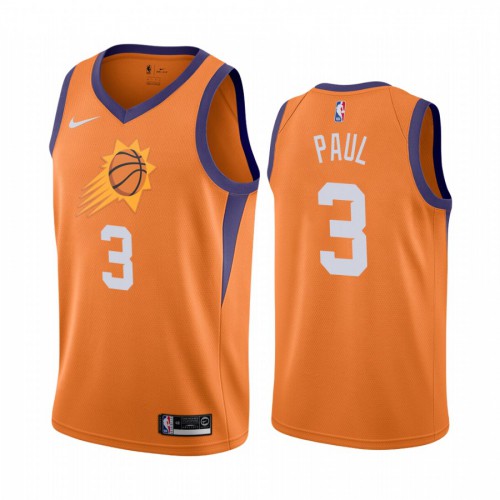 Orange PHX Chris Paul #3 Nike Premium Jersey Basketball Jersey