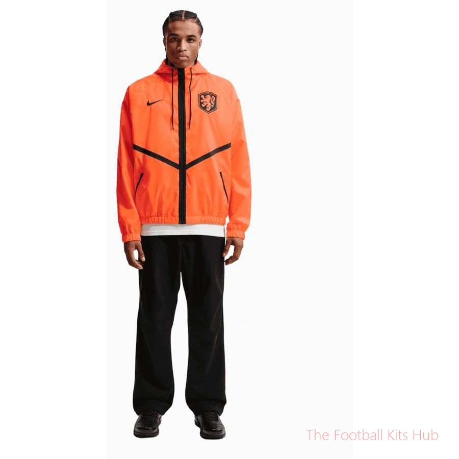 Holland Training Jacket Dri-FIT KMD Anthem World Cup 2026 - Hyper Crimson/Black