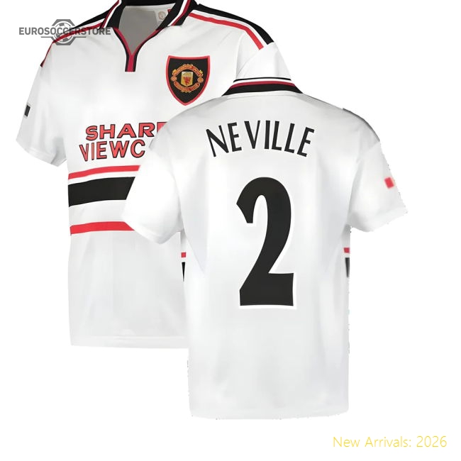 Official 1999 Manchester United Away Football Shirt (neville 2)