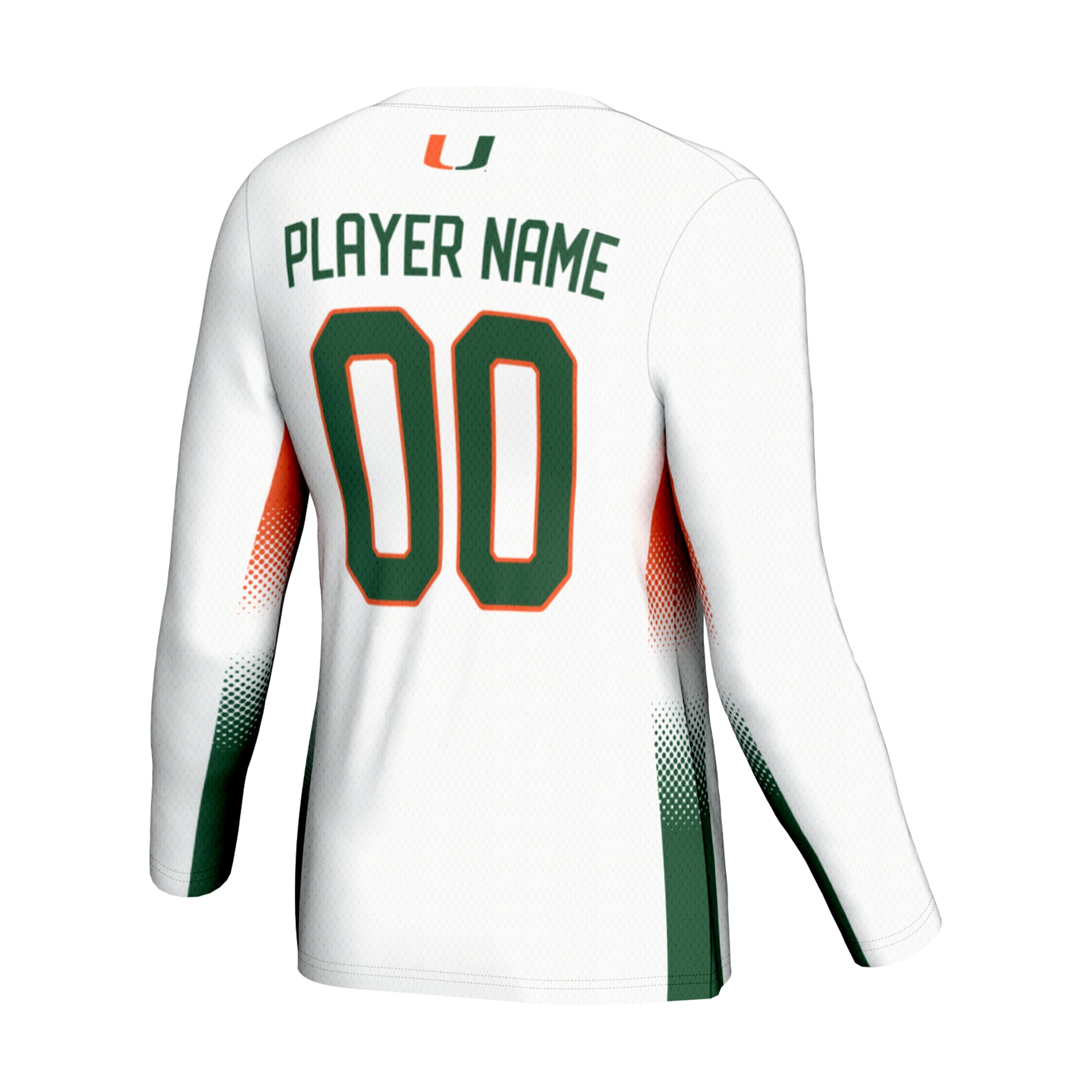 [NJP] Miami Hurricanes GameDay Greats Unisex NIL Lightweight Volleyball Jersey - White