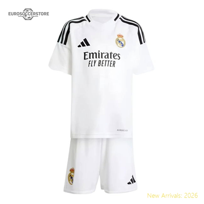 Popular Genuine 2024-2025 Real Madrid Home Mini Kit (Mbappe 9)