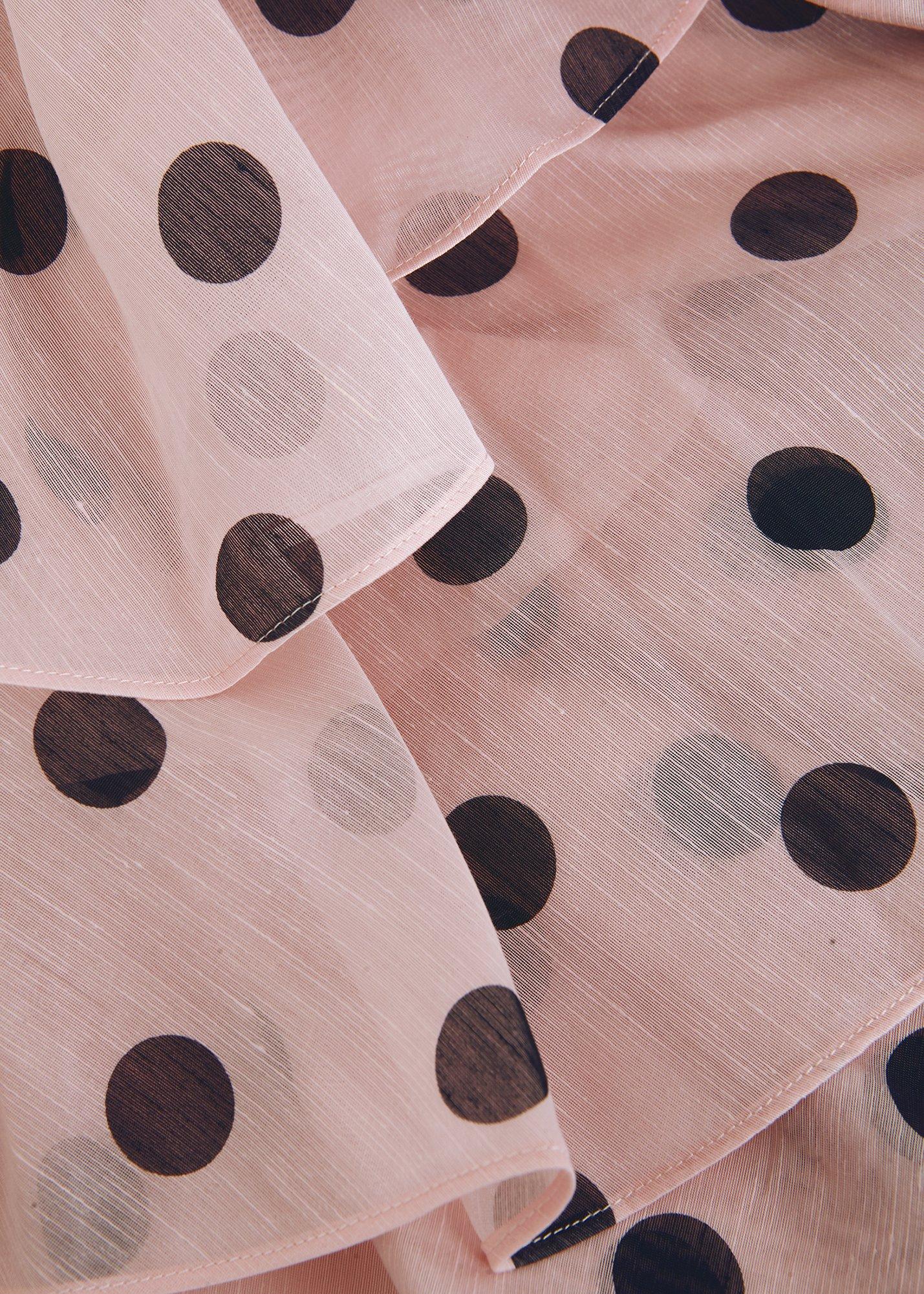 Simone Spot Ruffle Maxi Dress