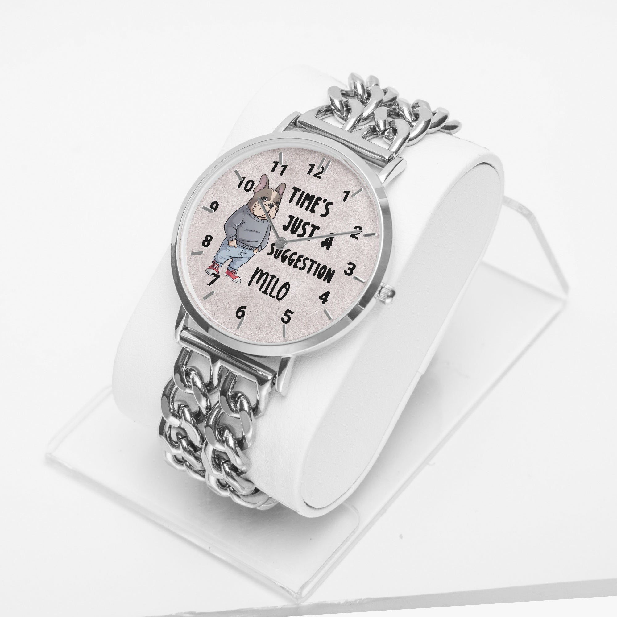 Personalized Chic Hollow Strap Watch For Frenchie Lovers Summer Wear