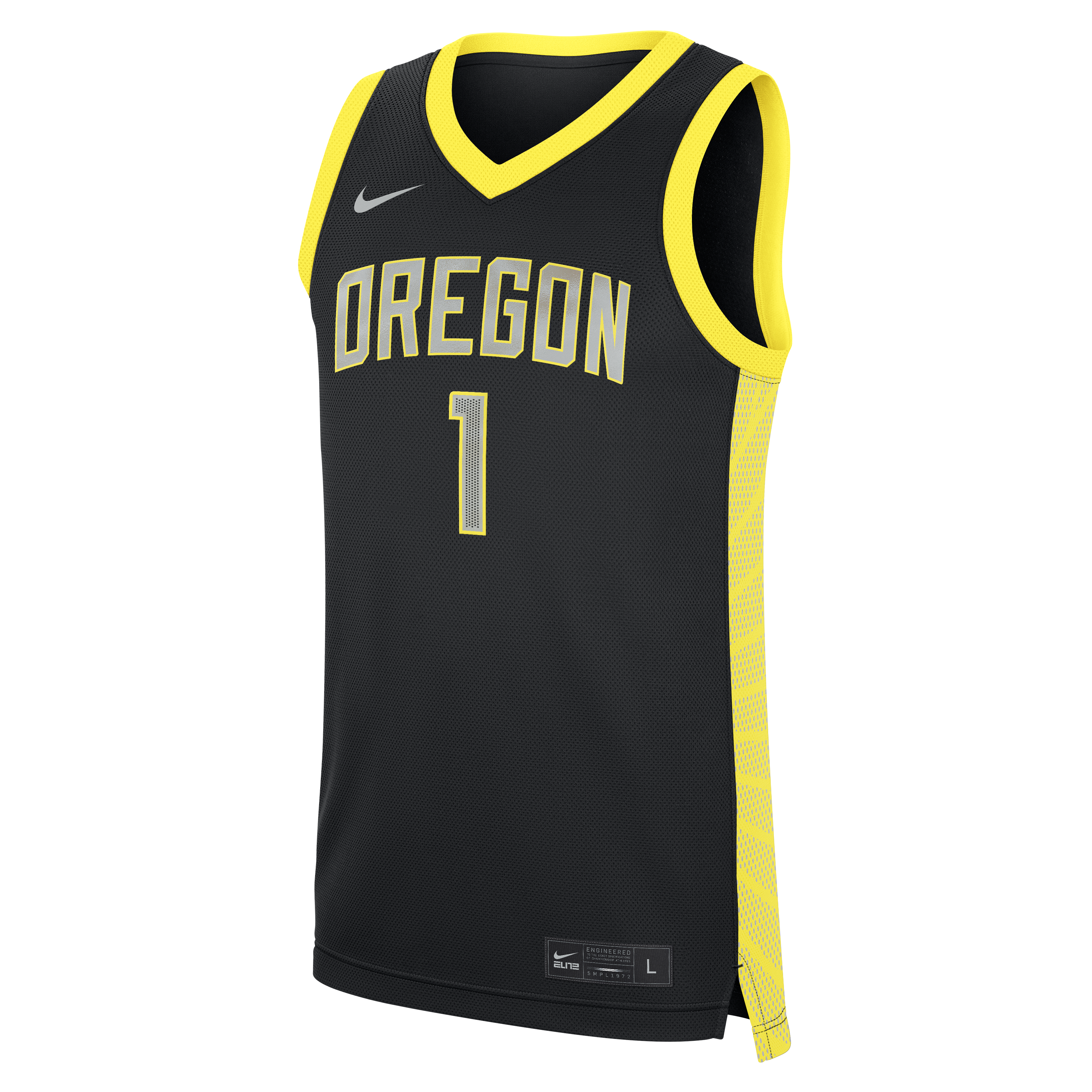 Oregon Ducks Nike #1 Alternate Replica Basketball Jersey - Black